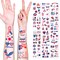 4E’s Novelty Patriotic Temporary Tattoos 100 Pcs, 4th of July Tattoos for Kids, American Flag Temporary Tattoos, Waterproof Fake Tattoos for Independence Day Party Supplies, Memorial Day Decorations